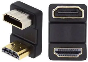 2pcs/Set HDMI 1.4 Type-A to HDMI Port Saver 360 Degree Up & Down Opposite U Shape Back Angled Extension Adapter 2pcs/Set HDMI 1.4 Type-A to HDMI Port Saver 360 Degree Up & Down Opposite U Shape Back Angled Extension Adapter