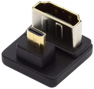 Type-D Micro HDMI 1.4 Male to HDMI Female Port Savers Opposite U Shape Back 360 Degree Up Angled Extension Adapter Converter Type-D Micro HDMI 1.4 Male to HDMI Female Port Savers Opposite U Shape Back 360 Degree Up Angled Extension Adapter Converter
