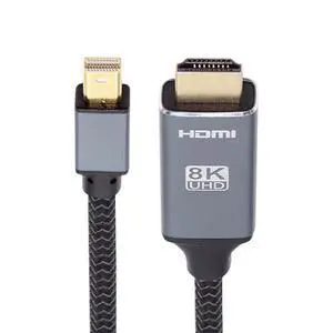 8K 60hz MINI-DP to HDMI Male Mini DisplayPort 1.4 Source to HDMI 2.0 Display UHD 4K Monitor Cable 1.8M 8K 60hz MINI-DP to HDMI Male Mini DisplayPort 1.4 Source to HDMI 2.0 Display UHD 4K Monitor Cable 1.8M