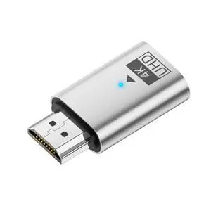 HDMI Virtual Display Adapter HDMI 1.4 Monitor Dummy Plug Headless Ghost Display Emulator Support EDID 3840x2160 4K@60hz with Indicator Light Silver HDMI Virtual Display Adapter HDMI 1.4 Monitor Dummy Plug Headless Ghost Display Emulator Support EDID 3840x2160 4K@60hz with Indicator Light Silver