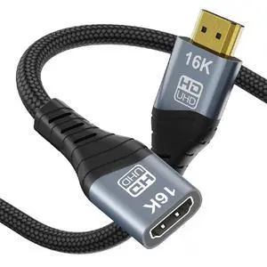 UHD HDMI 2.2 Type-A to HDMI Male to Female HDTV 16K 8K Extension Cable for HDTV Desktop Laptop Monitor 100CM UHD HDMI 2.2 Type-A to HDMI Male to Female HDTV 16K 8K Extension Cable for HDTV Desktop Laptop Monitor 100CM