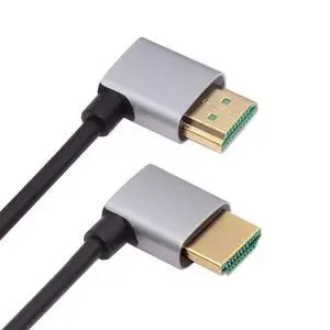 Cable HDMI 2.1 Ultra Thin HDTV Cable 8K 4K Hyper Super Flexible Slim Cord Left Angled to Right Angled 90 Degree Type-A for Computer HDTV (50cm) Cable HDMI 2.1 Ultra Thin HDTV Cable 8K 4K Hyper Super Flexible Slim Cord Left Angled to Right Angled 90 Degree Type-A for Computer HDTV (50cm)