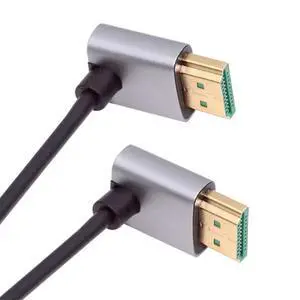 Cable HDMI 2.1 Ultra Thin HDTV Cable 8K 4K Hyper Super Flexible Slim Cord Down Angled to Down Angled 90 Degree Type-A for Computer HDTV (50cm) Cable HDMI 2.1 Ultra Thin HDTV Cable 8K 4K Hyper Super Flexible Slim Cord Down Angled to Down Angled 90 Degree Type-A for Computer HDTV (50cm)