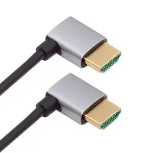 Cable HDMI 2.1 Ultra Thin HDTV Cable 8K 4K Hyper Super Flexible Slim Cord Right Angled to Right Angled 90 Degree Type-A for Computer HDTV (50cm) Cable HDMI 2.1 Ultra Thin HDTV Cable 8K 4K Hyper Super Flexible Slim Cord Right Angled to Right Angled 90 Degree Type-A for Computer HDTV (50cm)