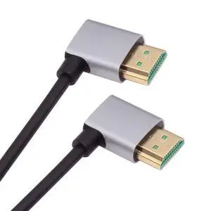 Cable HDMI 2.1 Ultra Thin HDTV Cable 8K 4K Hyper Super Flexible Slim Cord Left Angled to Left Angled 90 Degree Type-A for Computer HDTV (50cm) Cable HDMI 2.1 Ultra Thin HDTV Cable 8K 4K Hyper Super Flexible Slim Cord Left Angled to Left Angled 90 Degree Type-A for Computer HDTV (50cm)