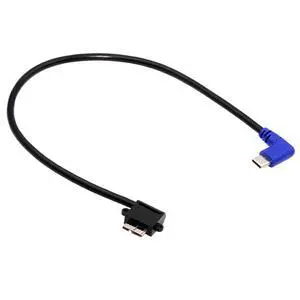 5Gbps USB-C Type-C Host to Micro USB3.0 90 Degree Right Angled Data Cable for Industrial Camera Storage Phone 30cm 5Gbps USB-C Type-C Host to Micro USB3.0 90 Degree Right Angled Data Cable for Industrial Camera Storage Phone 30cm