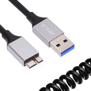 5Gbps USB3.0 Type-A Male to Micro-USB3.0 Male OTG Stretch Coiled Cable Extension for Disk Phone Camera Data 100cm 5Gbps USB3.0 Type-A Male to Micro-USB3.0 Male OTG Stretch Coiled Cable Extension for Disk Phone Camera Data 100cm