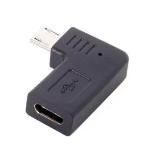USB-C Type-C Female to Micro USB 2.0 5Pin Male Data Adapter 90 Degree Left & Right Angled Type (Left Angled) USB-C Type-C Female to Micro USB 2.0 5Pin Male Data Adapter 90 Degree Left & Right Angled Type (Left Angled)