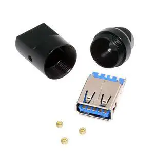 DIY OEM 5Gbps USB 3.0 Female Type-A Socket Receptacle Connector Solder Type with Aluminum Alloy Shell Customization for 6.0mm Cable DIY OEM 5Gbps USB 3.0 Female Type-A Socket Receptacle Connector Solder Type with Aluminum Alloy Shell Customization for 6.0mm Cable