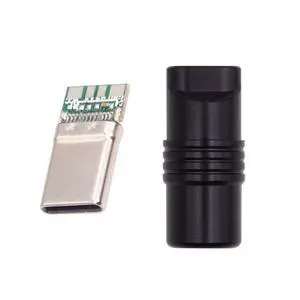 5Gbps USB3.1 Type-C Male Customization Plug Connector with Aluminum Alloy Shell Black for 4.0MM~6.0MM Cable 5Gbps USB3.1 Type-C Male Customization Plug Connector with Aluminum Alloy Shell Black for 4.0MM~6.0MM Cable