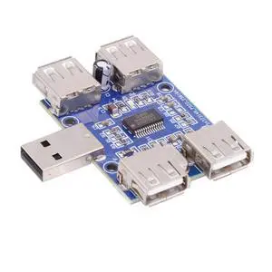 USB 2.0 1-to-4 HUB PCBA USB-A Male to 4-Port USB-A hub Board (Without housing) Type-A Adapter for Keyboard Mouse Scanner Printer USB 2.0 1-to-4 HUB PCBA USB-A Male to 4-Port USB-A hub Board (Without housing) Type-A Adapter for Keyboard Mouse Scanner Printer