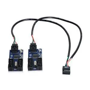 9pin USB 2.0 Header 1 to 2/4 Female Extension Cable HUB Connector Adapter Port Multilier 9pin USB 2.0 Header 1 to 2/4 Female Extension Cable HUB Connector Adapter Port Multilier
