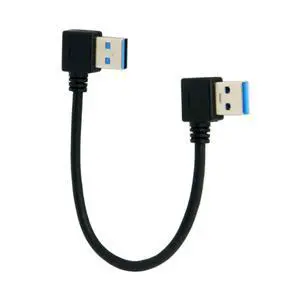 USB 3.0 Type A Male 90 Degree Left Angled to USB 3.0 A Type Right Angled Extension Cable USB 3.0 Type A Male 90 Degree Left Angled to USB 3.0 A Type Right Angled Extension Cable
