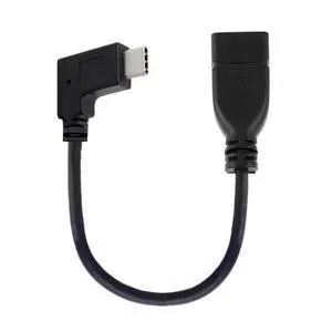 USB-C USB 3.1 Type C Male to A Female OTG Data Cable 90 Degree Right Angled for Tablet Phone 20cm USB-C USB 3.1 Type C Male to A Female OTG Data Cable 90 Degree Right Angled for Tablet Phone 20cm