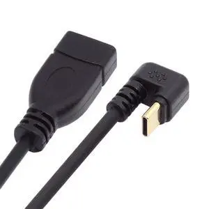 10Gbps USB-C USB 3.1 Type-C Male to USB 3.0-A Female OTG Data Power Opposite U Shape Back Angled Cable 30cm 10Gbps USB-C USB 3.1 Type-C Male to USB 3.0-A Female OTG Data Power Opposite U Shape Back Angled Cable 30cm