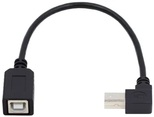Type B Male to Female USB 2.0 Extension Cable 90 Degree Up Angled for Printer Scanner Disk 20cm Type B Male to Female USB 2.0 Extension Cable 90 Degree Up Angled for Printer Scanner Disk 20cm