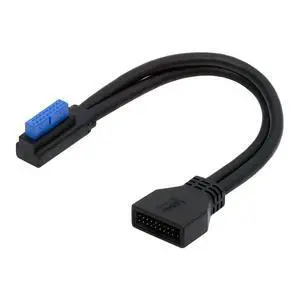 5Gbps USB 3.0 20Pin 19Pin Male Low Profile Left Angled to Female Extension Cable 90 Degree for Motherboard 5Gbps USB 3.0 20Pin 19Pin Male Low Profile Left Angled to Female Extension Cable 90 Degree for Motherboard
