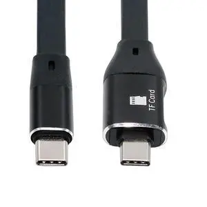 USB 3.1 10Gbps Male to Male Type-C USB-C & TF Micro-SD Card Reader Flat Slim FPC Data Cable for Laptop Phone USB 3.1 10Gbps Male to Male Type-C USB-C & TF Micro-SD Card Reader Flat Slim FPC Data Cable for Laptop Phone