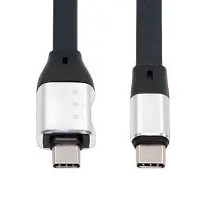 USB 3.1 10Gbps Male to Male Type-C USB-C & PD OTG Audio Female Port Flat Slim FPC Data Cable for Laptop Phone USB 3.1 10Gbps Male to Male Type-C USB-C & PD OTG Audio Female Port Flat Slim FPC Data Cable for Laptop Phone