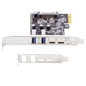 5Gbps USB3.1 Gen1 Dual Type-A & Type-C USB-C Female to PCI-E Express 1x Card Adapter with Low Profile Bracket 5Gbps USB3.1 Gen1 Dual Type-A & Type-C USB-C Female to PCI-E Express 1x Card Adapter with Low Profile Bracket
