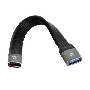 10Gbps USB 3.1 Type C Female Flat Slim FPC Data Cable to USB3.0 OTG Type A Female 13cm for Laptop Phone 10Gbps USB 3.1 Type C Female Flat Slim FPC Data Cable to USB3.0 OTG Type A Female 13cm for Laptop Phone