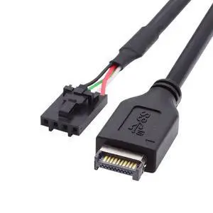 USB 3.1 Type-E Front Panel Header Male Host to USB 2.0 Motherboard 4pin Pitch 2.54mm IDC Housing with Latch Device Cable 30cm USB 3.1 Type-E Front Panel Header Male Host to USB 2.0 Motherboard 4pin Pitch 2.54mm IDC Housing with Latch Device Cable 30cm