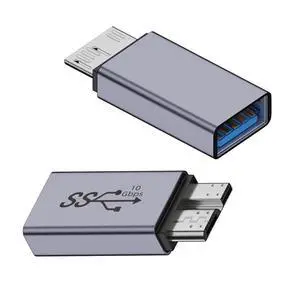 10Gbps USB-A Female to USB 3.0 Micro Male Data Power Adapter for Laptop SSD Disk 10Gbps USB-A Female to USB 3.0 Micro Male Data Power Adapter for Laptop SSD Disk