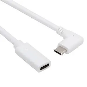 65W Fast Charge USB-C Extension Power Male to Female USB2.0 Data Cable 90 Degree Left Right Angled for Laptop Tablet Phone 17cm 65W Fast Charge USB-C Extension Power Male to Female USB2.0 Data Cable 90 Degree Left Right Angled for Laptop Tablet Phone 17cm