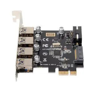 U3-038 4 Ports PCI-E to USB 3.0 HUB PCI Express Expansion Card Adapter 5Gbps for Motherboard U3-038 4 Ports PCI-E to USB 3.0 HUB PCI Express Expansion Card Adapter 5Gbps for Motherboard