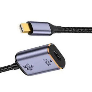 USB-C Type C Female Source to Mini Displayport DP 1.4 Sink HDTV Cable 8K@60hz 4K@120hz for Tablet Phone Laptop USB-C Type C Female Source to Mini Displayport DP 1.4 Sink HDTV Cable 8K@60hz 4K@120hz for Tablet Phone Laptop