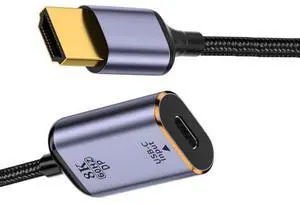 USB-C Type C Female Source to HDMI Sink HDTV Cable 8K@60hz 4K@120hz for Tablet Phone Laptop USB-C Type C Female Source to HDMI Sink HDTV Cable 8K@60hz 4K@120hz for Tablet Phone Laptop