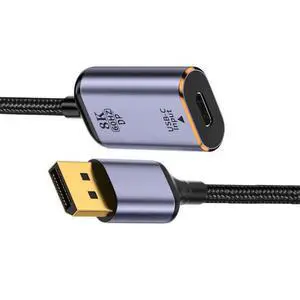 USB-C Type C Female Source to DP 1.4 Displayport Sink HDTV Cable 8K@60hz 4K@120hz for Tablet Phone Laptop USB-C Type C Female Source to DP 1.4 Displayport Sink HDTV Cable 8K@60hz 4K@120hz for Tablet Phone Laptop