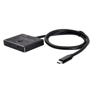 USB-C Type-C Bi-Direction Switch MST 1 to 2 Hub Support Video Data PD 8K@30hz 100W 10Gbps with 50cm Cable USB-C Type-C Bi-Direction Switch MST 1 to 2 Hub Support Video Data PD 8K@30hz 100W 10Gbps with 50cm Cable