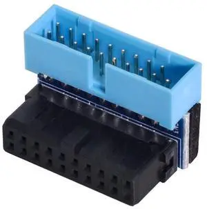 USB 3.0 20pin Male to Female Extension Adapter Down Angled 90 Degree for Motherboard Mainboard USB 3.0 20pin Male to Female Extension Adapter Down Angled 90 Degree for Motherboard Mainboard
