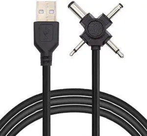 4-in-1 Power Plug USB 2.0 Type-A Male to DC 5V 5.5x2.1mm 4.0x1.7mm Mono 3.5mm 2.5mm Barrel Connector Charge Cable 150CM 4-in-1 Power Plug USB 2.0 Type-A Male to DC 5V 5.5x2.1mm 4.0x1.7mm Mono 3.5mm 2.5mm Barrel Connector Charge Cable 150CM