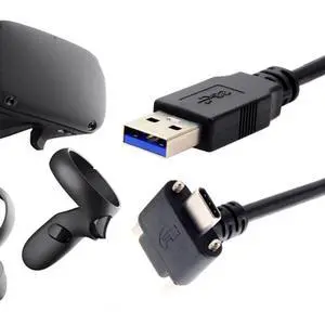 Down Up Angled USB 3.1 Type-C Dual Screw Locking to Standard USB3.0 Data Cable 90 Degree for Camera (2.0M) Down Up Angled USB 3.1 Type-C Dual Screw Locking to Standard USB3.0 Data Cable 90 Degree for Camera (2.0M)