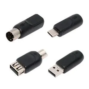 4pcs/lot Type-A Type-C USB 2.0 USB-C to 6Pin PS2 Keyboard PS/2 Mouse Male to Female Adapter Mini-Din 4pcs/lot Type-A Type-C USB 2.0 USB-C to 6Pin PS2 Keyboard PS/2 Mouse Male to Female Adapter Mini-Din
