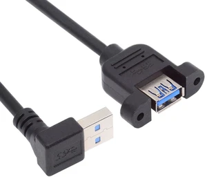 5Gbps USB 3.0 Male to Female Type-A Up Angled Panel Type Header Cable Connector with Screws 30cm 5Gbps USB 3.0 Male to Female Type-A Up Angled Panel Type Header Cable Connector with Screws 30cm