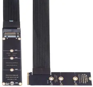PCI-E 4.0 NVME NGFF M-Key Male to Female Extension 30cm Right Angled Type PCI Express Cable for Mainboard PCI-E 4.0 NVME NGFF M-Key Male to Female Extension 30cm Right Angled Type PCI Express Cable for Mainboard