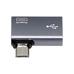 Micro USB 2.0 to USB Standard Type-A Female OTG Host Adapter Right Angled 90 Degree with Micro USB Power for Phone Tablet Micro USB 2.0 to USB Standard Type-A Female OTG Host Adapter Right Angled 90 Degree with Micro USB Power for Phone Tablet
