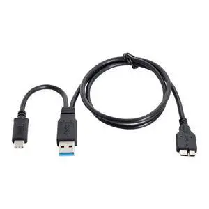 Combo USB-C USB 3.1 Type-C & USB3.0 Type-A Host to Micro USB 3.0 Target Data Cable for Disk Combo USB-C USB 3.1 Type-C & USB3.0 Type-A Host to Micro USB 3.0 Target Data Cable for Disk