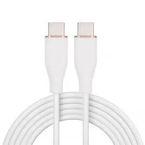 USB-C Type-C 65W Male to Male 480Mbps Cable Ultra Soft High Flex Hyper Super Flexible Cord White 2M USB-C Type-C 65W Male to Male 480Mbps Cable Ultra Soft High Flex Hyper Super Flexible Cord White 2M