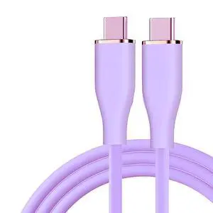 USB-C Type-C 65W Male to Male 480Mbps Cable Ultra Soft High Flex Hyper Super Flexible Cord Purple 2M USB-C Type-C 65W Male to Male 480Mbps Cable Ultra Soft High Flex Hyper Super Flexible Cord Purple 2M