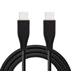 USB-C Type-C 65W Male to Male 480Mbps Cable Ultra Soft High Flex Hyper Super Flexible Cord Black 2M USB-C Type-C 65W Male to Male 480Mbps Cable Ultra Soft High Flex Hyper Super Flexible Cord Black 2M