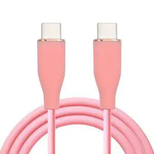 USB-C Type-C 65W Male to Male 480Mbps Cable Ultra Soft High Flex Hyper Super Flexible Cord Pink 1M USB-C Type-C 65W Male to Male 480Mbps Cable Ultra Soft High Flex Hyper Super Flexible Cord Pink 1M