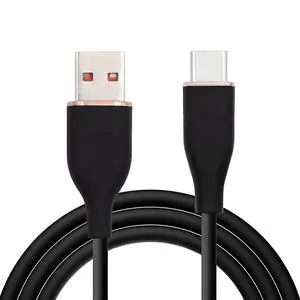 USB2.0 480bps to USB-C 15W Liquid Silicone Ultra Soft Power Data Cable USB-A Type A Fast Charge for Laptop Tablet Phone Black 2M USB2.0 480bps to USB-C 15W Liquid Silicone Ultra Soft Power Data Cable USB-A Type A Fast Charge for Laptop Tablet Phone Black 2M