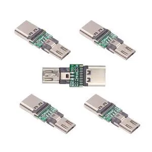 5pcs/lot 5Pin 480Mbps Micro USB 2.0 Male Connector to Type-C USB-C Female 5V Power Data PCBA Adapter for Tablet Phone Laptop 5pcs/lot 5Pin 480Mbps Micro USB 2.0 Male Connector to Type-C USB-C Female 5V Power Data PCBA Adapter for Tablet Phone Laptop