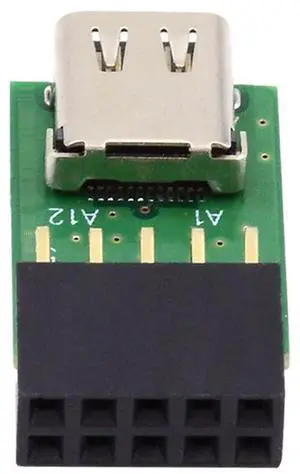 USB 3.1 Type C USB-C Female Single Port to 480Mbps USB 2.0 Motherboard 9pin 10pin Header Adapter PCBA USB 3.1 Type C USB-C Female Single Port to 480Mbps USB 2.0 Motherboard 9pin 10pin Header Adapter PCBA