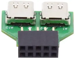 USB 3.1 Type C USB-C Dual Ports Female to 480Mbps USB 2.0 9pin 10pin Motherboard Header PCBA Adapter USB 3.1 Type C USB-C Dual Ports Female to 480Mbps USB 2.0 9pin 10pin Motherboard Header PCBA Adapter