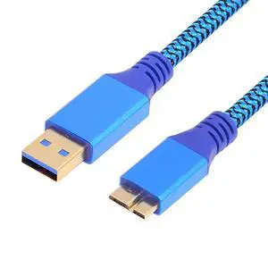 5Gbps USB 3.0 Type-A Male to USB3.0 Micro-B Male Cable Extension Sleeve for Disk SSD Camera Data Blue 60cm 5Gbps USB 3.0 Type-A Male to USB3.0 Micro-B Male Cable Extension Sleeve for Disk SSD Camera Data Blue 60cm